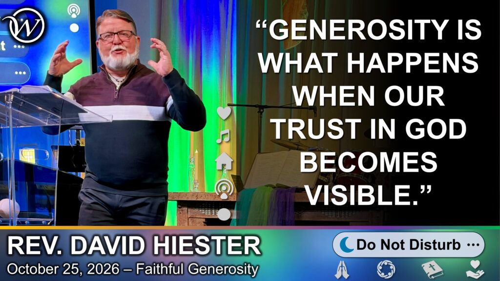 Generosity is what happens when our trust in God becomes visible.